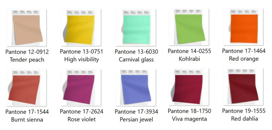 актуальные цвета осень-зима 2023/2024 по версии Pantone